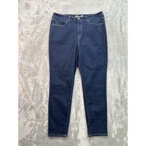 Seven7 Jeans Womens Plus Sz 16 Blue Skinny Stretch Mid Rise Denim Ladies Casual